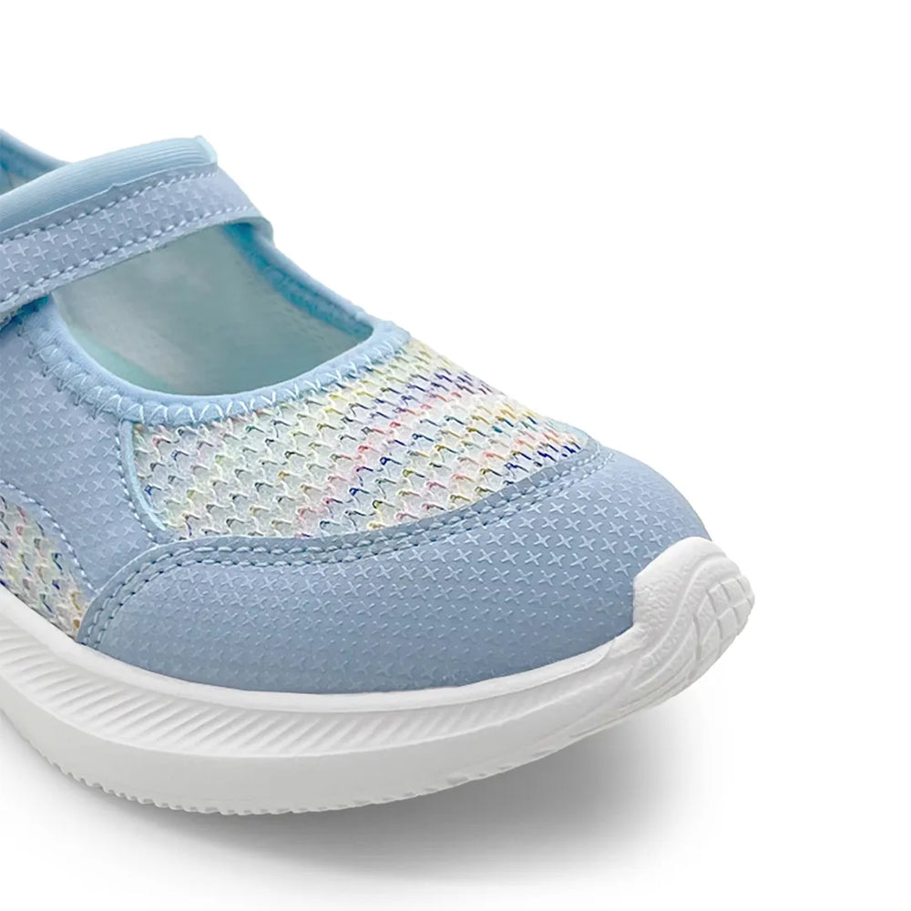 Mary Jane -Girls Light Blue Sporty Ballerina - Hopits