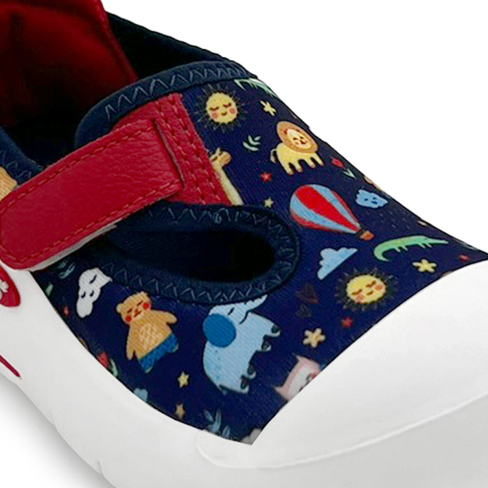 EasyFlex Tots Navy Blue with Jungle Safari Print - Hopits