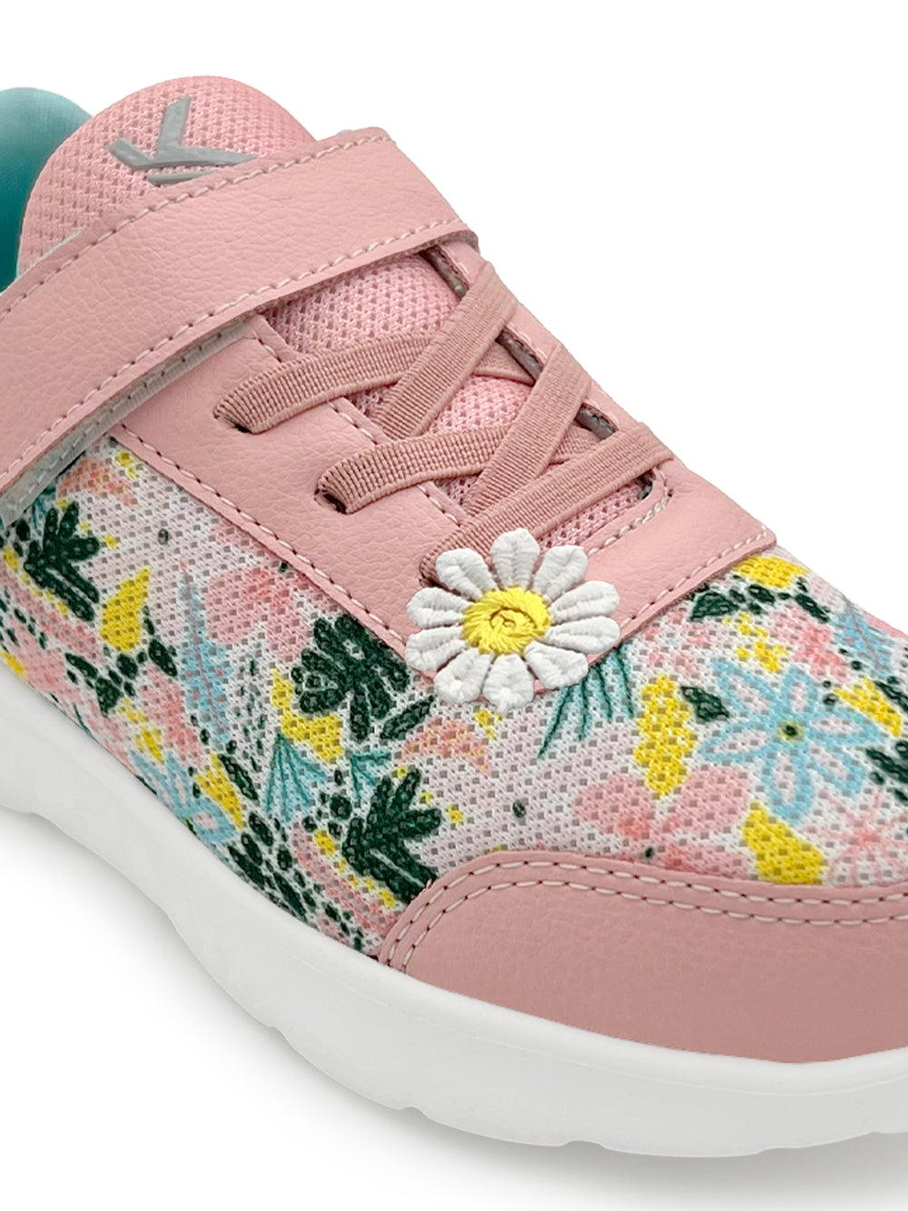 Surge - Peach Floral Printed Sneaker - Hopits