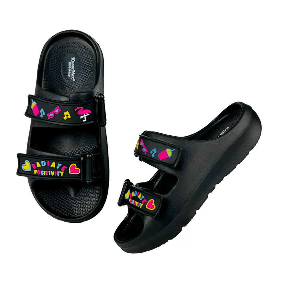 Evolve- Girls Black Flamingo Water Proof Sandal - Hopits