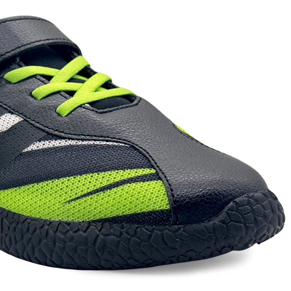 Surge- Black and Green kids Sneaker - Hopits