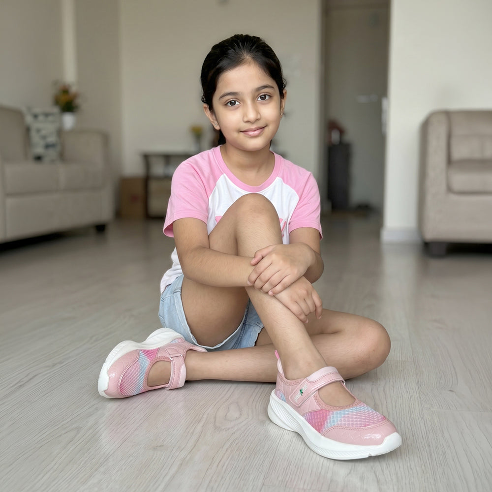 Mary Jane Girls Peach Sporty Ballerinas