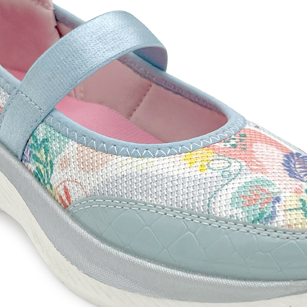 Mary Jane Girls Sea Green Floral Sporty Ballerina Shoes Hopits