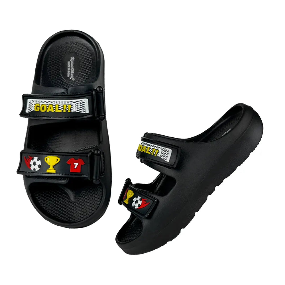 Evolve- Boys Black Soccer Water Proof Sandal - Hopits