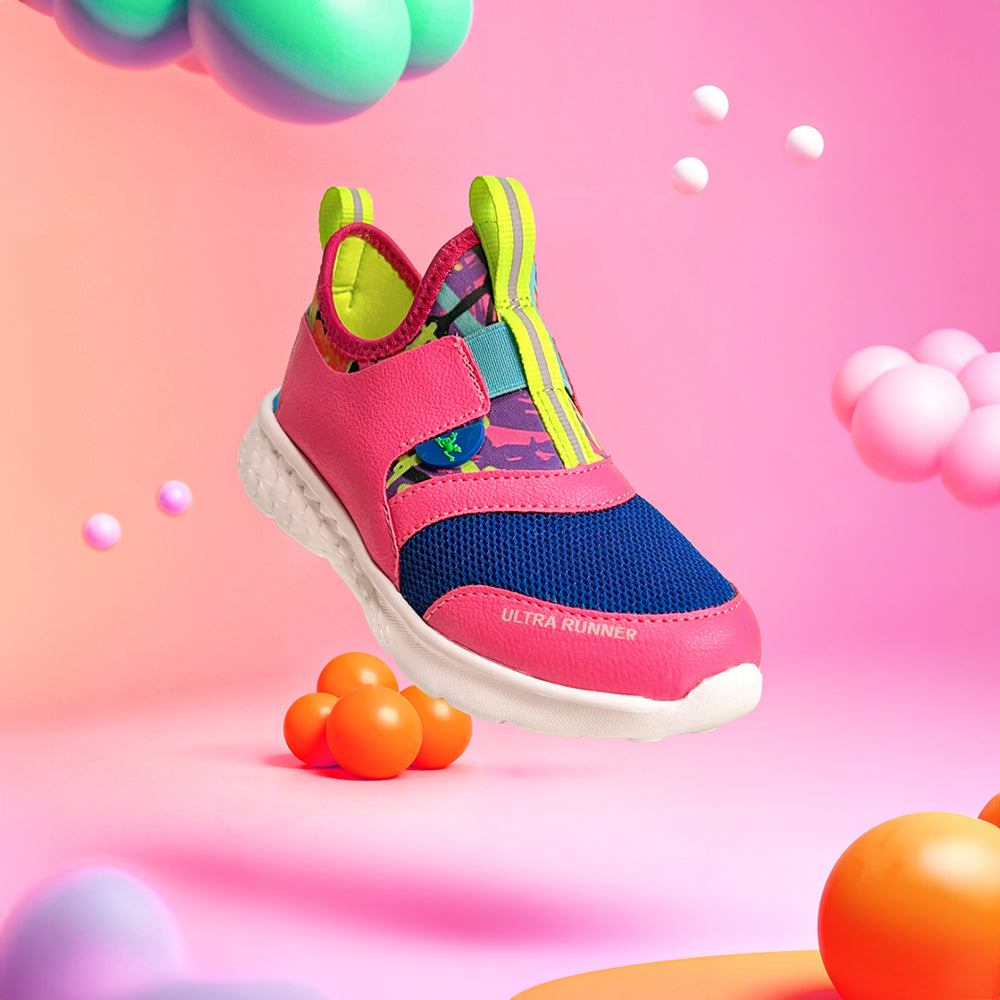 Ultra Runner Girls Pink Graffiti Sneakers