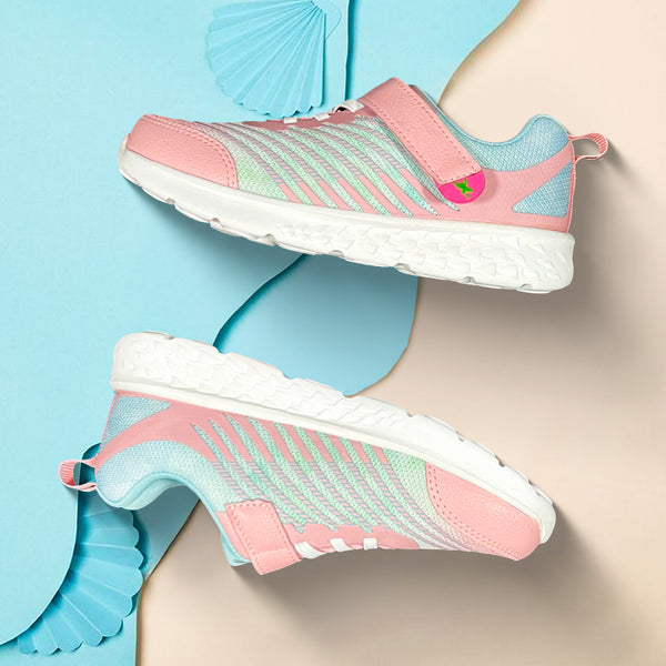 Surge Kids Peach & Blue Sneakers