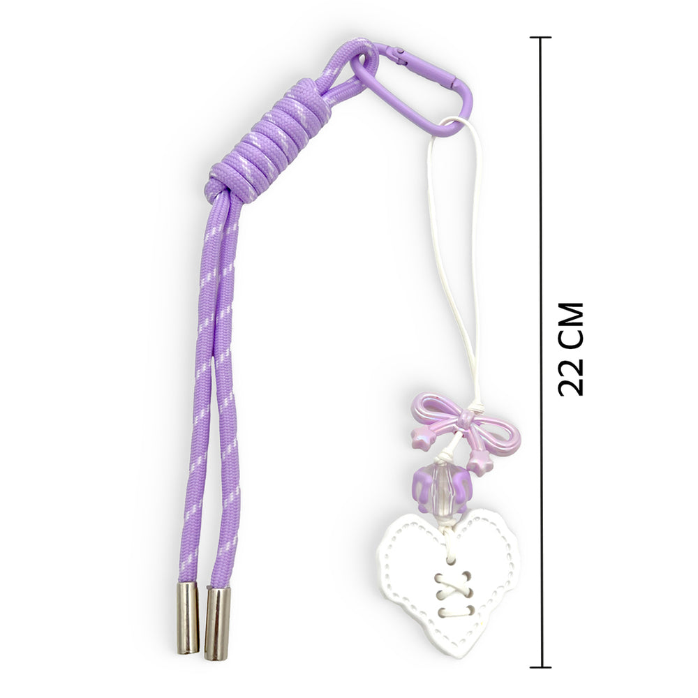 Charms- purple tie heart - Hopits