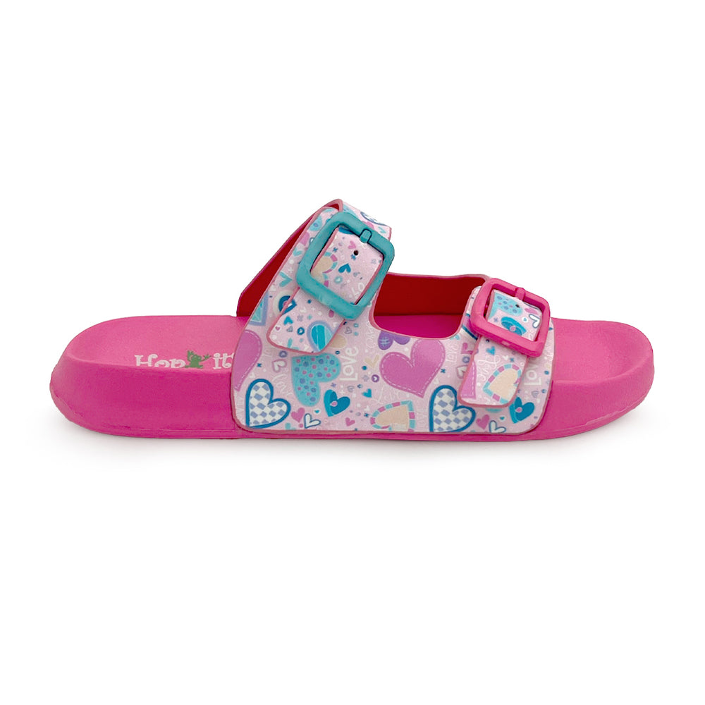 Splash-Steps Peach Hearts Printed Waterproof Sandal - Hopits