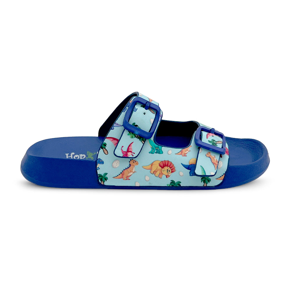 Splash-Steps Cyan Dino Printed Waterproof Sandal - Hopits