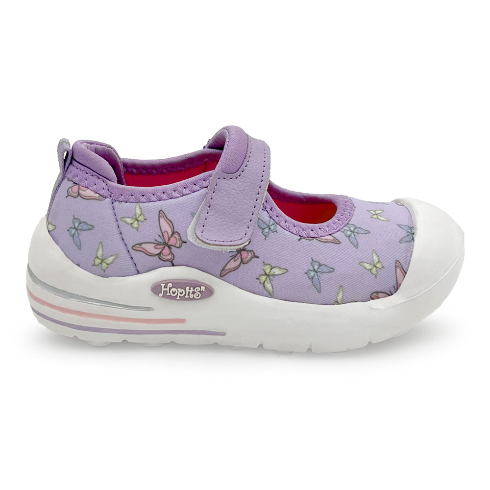 EasyFlex Mary Janes Purple Butterfly Print Ballet Flat - Hopits