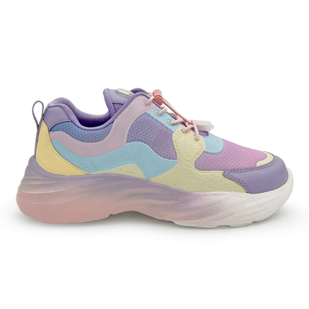 Splash Kicks Pink Ombre Mauve Sneakers With Snap-Lock - Hopits
