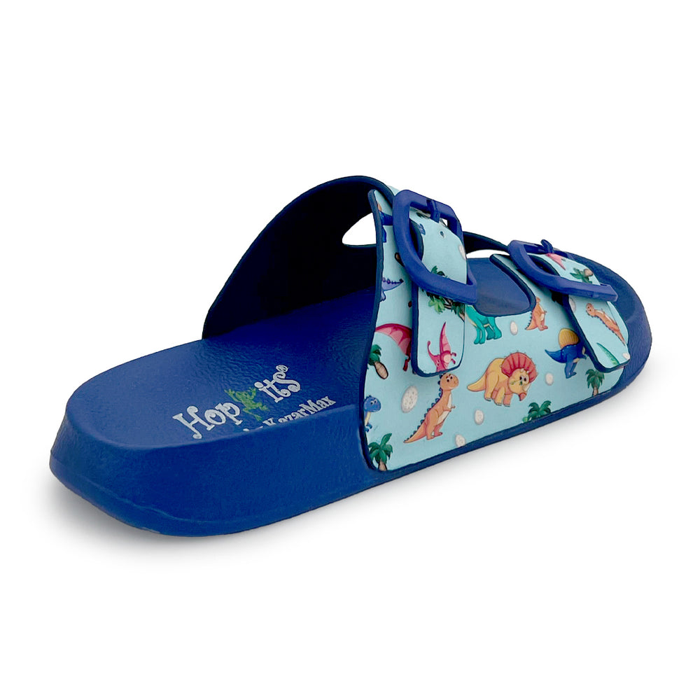 Splash-Steps Cyan Dino Printed Waterproof Sandal - Hopits