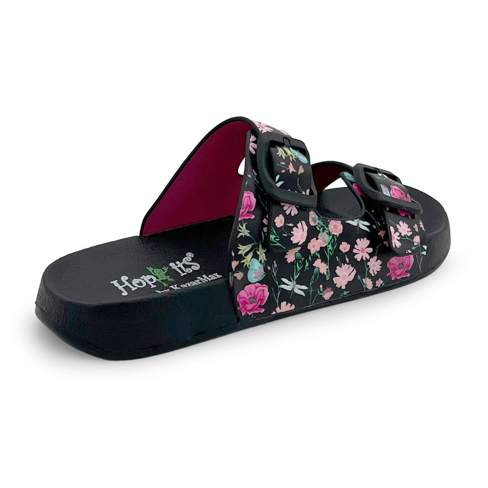 Splash-Steps Black Floral Printed Waterproof Sandal - Hopits