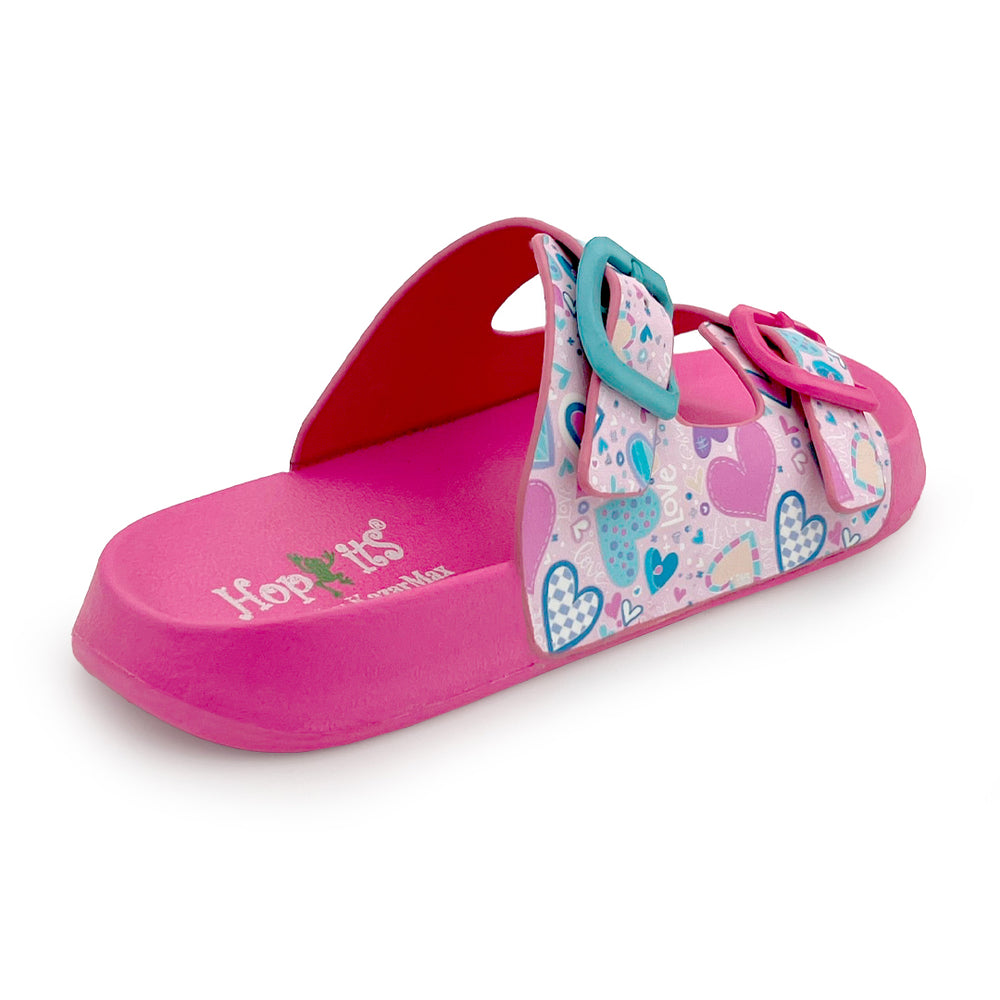 Splash-Steps Peach Hearts Printed Waterproof Sandal - Hopits