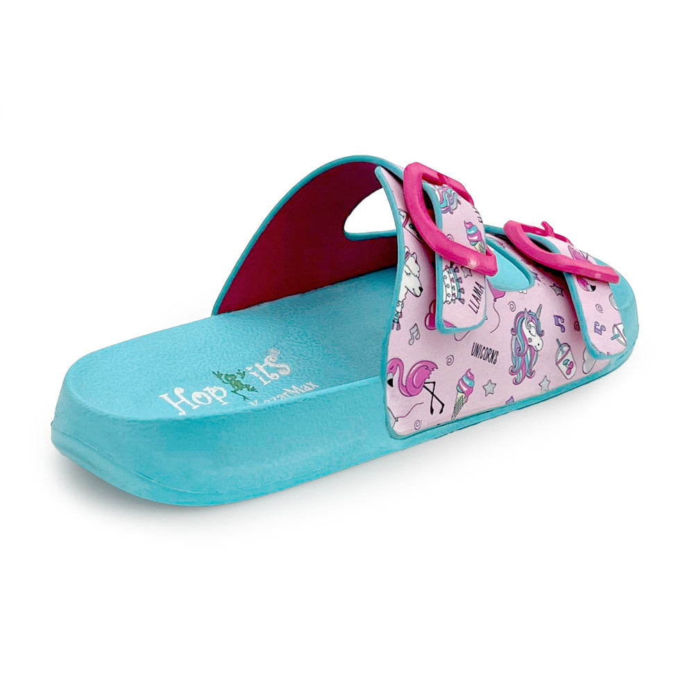 Splash-Steps Pink Unicorns Printed Waterproof Sandal - Hopits