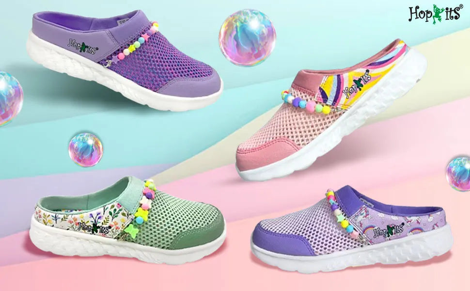Summer Breeze Girls Purple Slip-On Mules