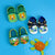 TOOTSIES - Green Unisex Baby Newborn Pack Of 4 Gift Set Booties - Hopits