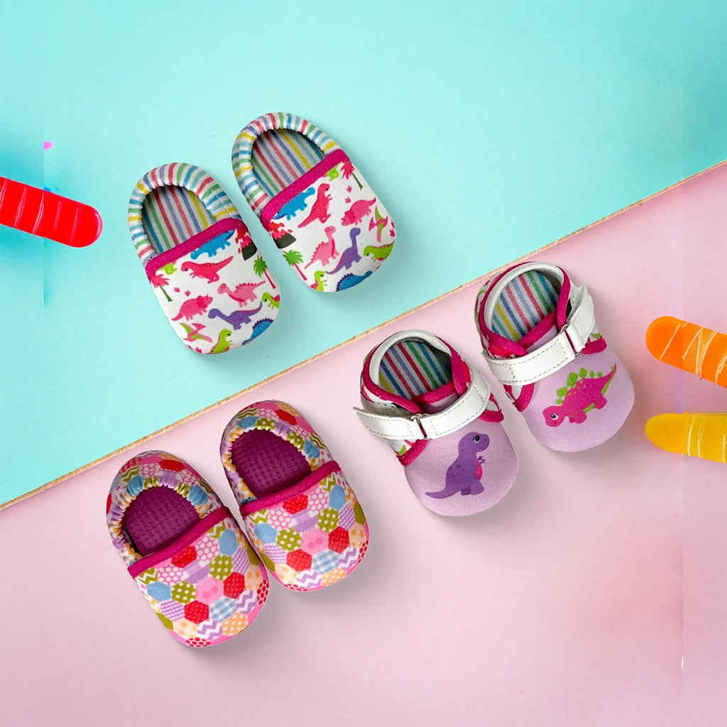 TOOTSIES - Lavender Unisex Baby Newborn Pack Of 4 Gift Set Booties - Hopits