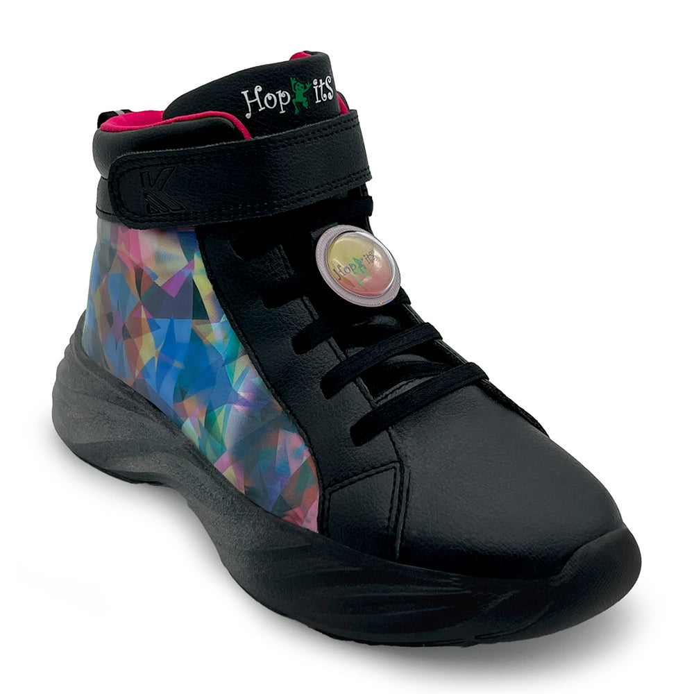 Rise-Prism Black with Multicolour 3-D Effect Removable Charms - Hopits