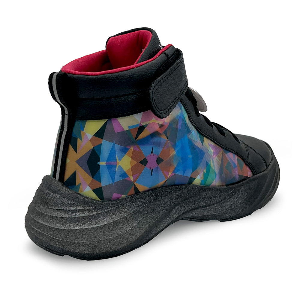 Rise-Prism Black with Multicolour 3-D Effect Removable Charms - Hopits