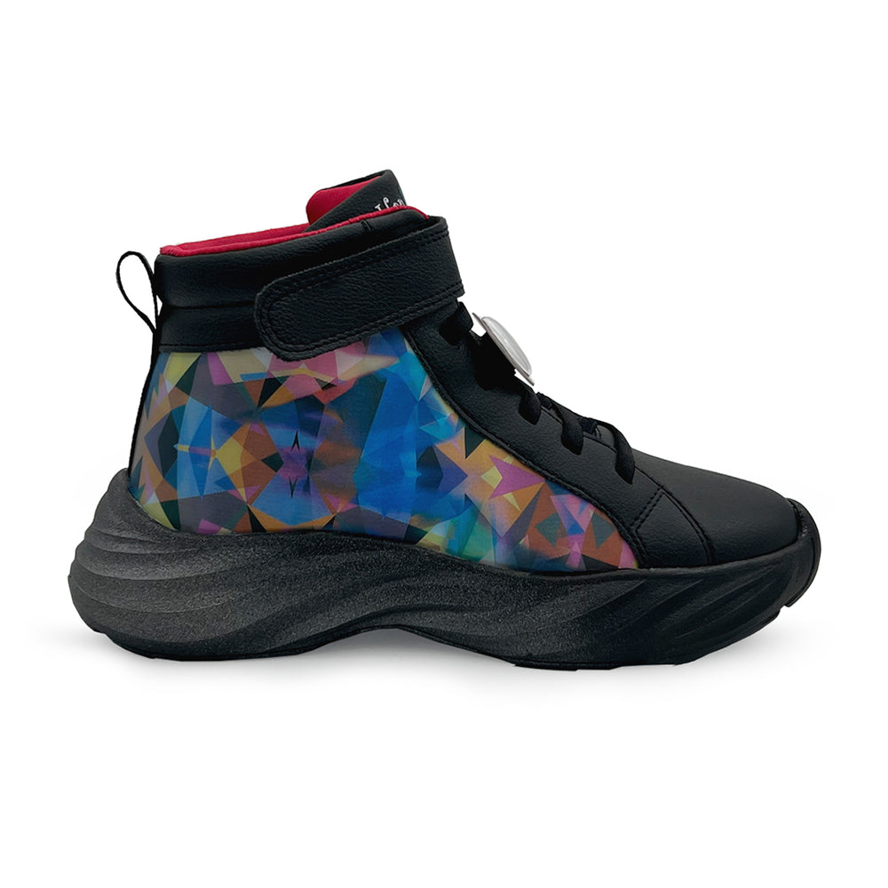 Rise-Prism Black with Multicolour 3-D Effect Removable Charms - Hopits
