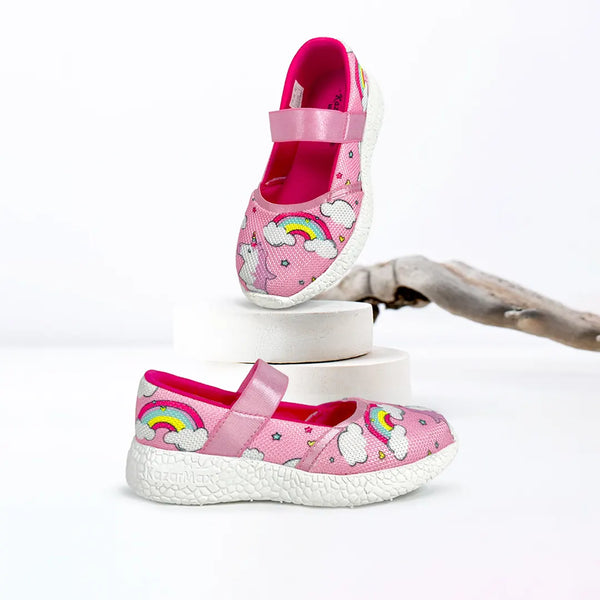 Trotter Girls Pink Rainbow Ballerinas