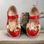 Trotter - Gardenia Red Floral - Ballerinas - Hopits