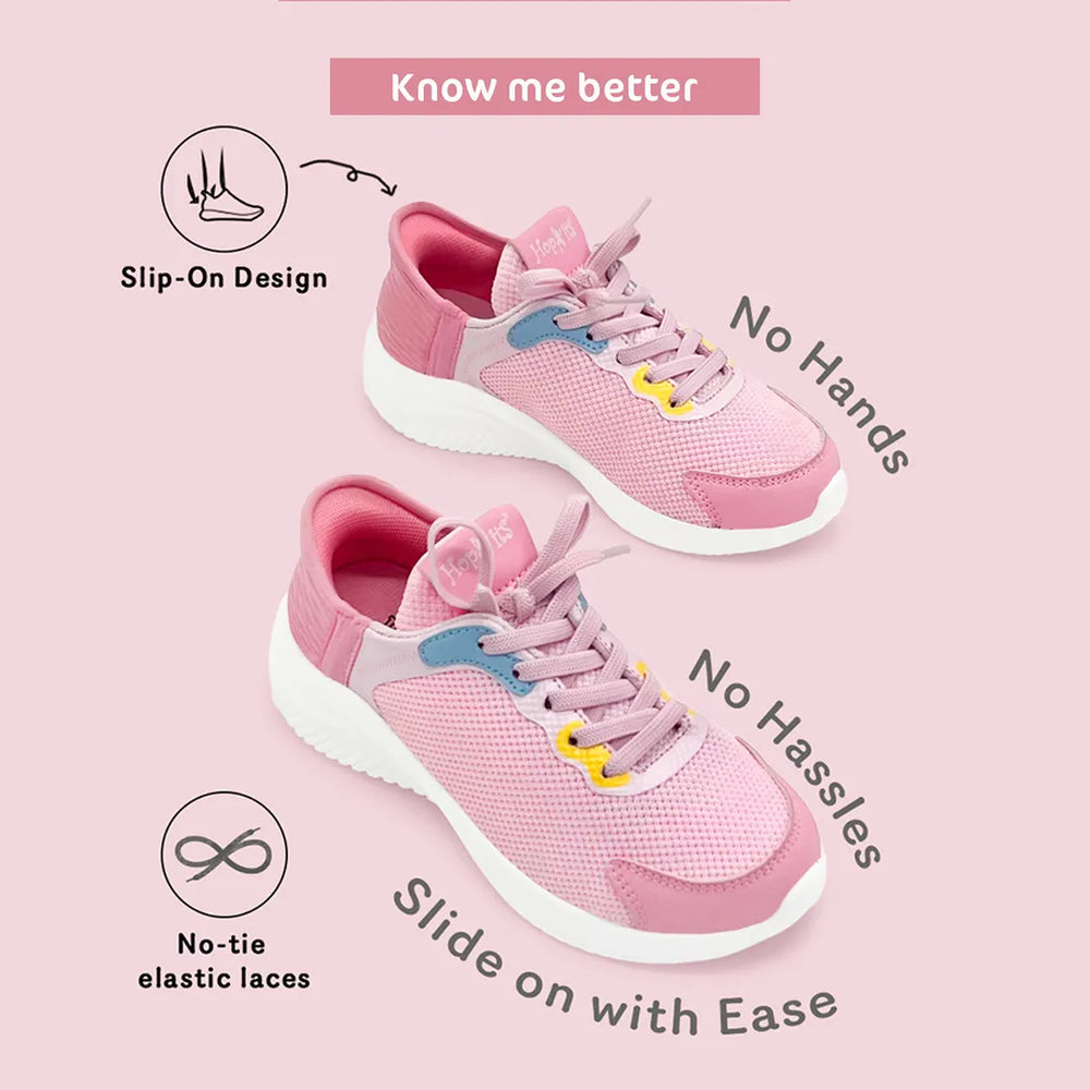 Easy-On Girls Light Pink  Sneakers - Hopits