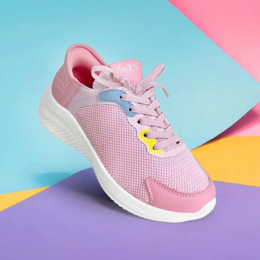 Easy-On Girls Light Pink Sneakers