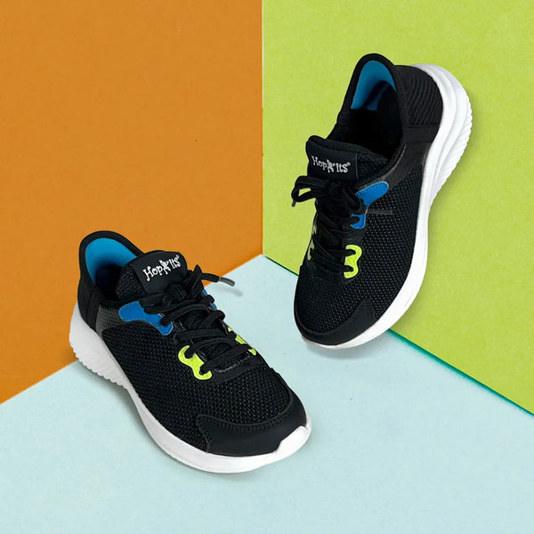 Easy-On Boys Black Sneakers