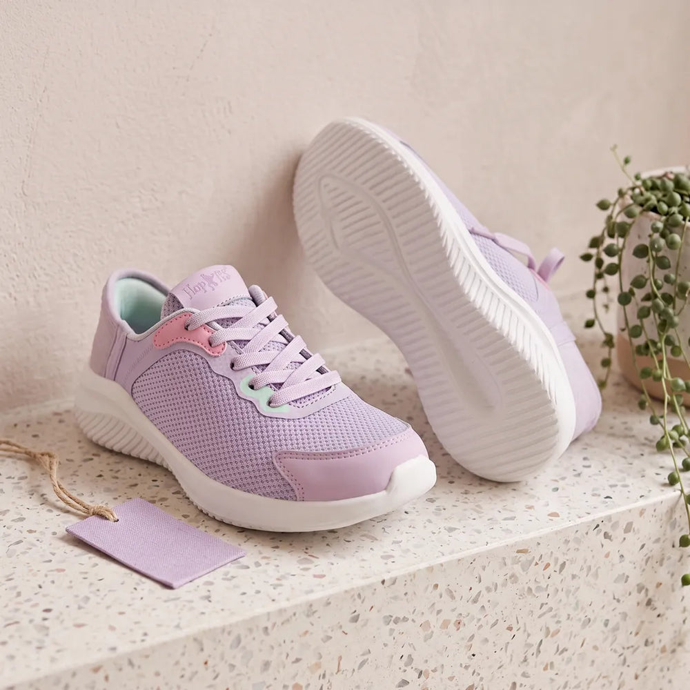 Easy-On Girls Purple Sneakers