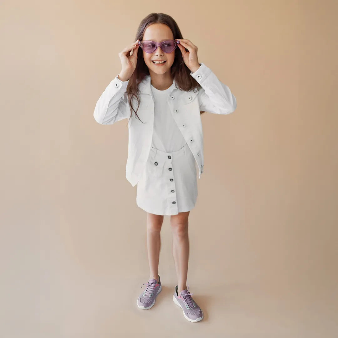 Easy-on Girls Purple  Sneakers - Hopits