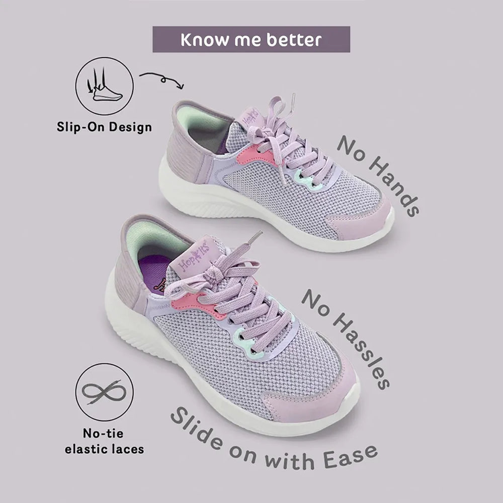 Easy-on Girls Purple  Sneakers - Hopits
