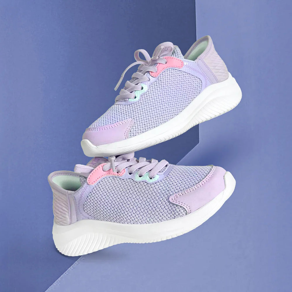 Easy-on Girls Purple  Sneakers