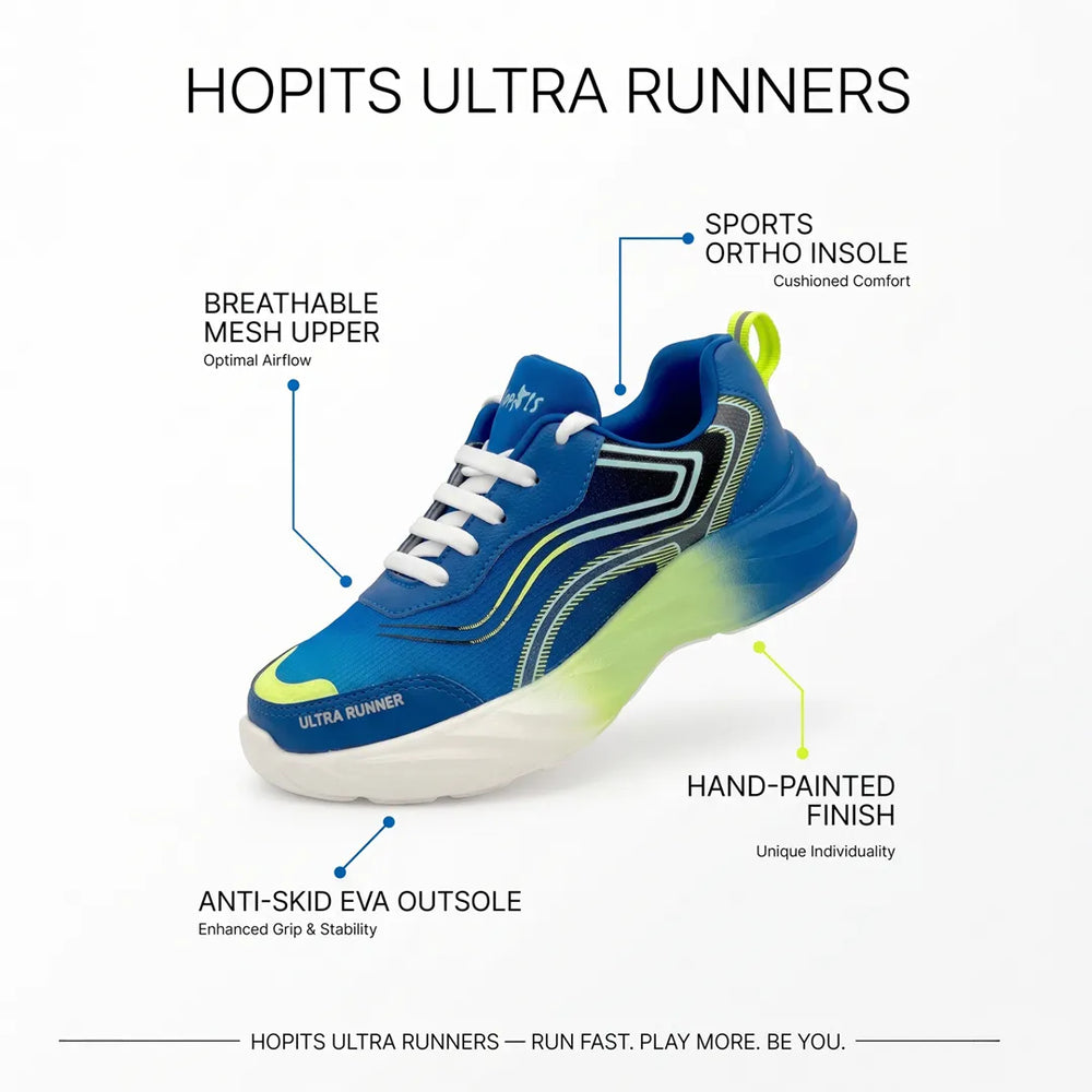 Ultra Runner Boys Royal Blue Running Shoes