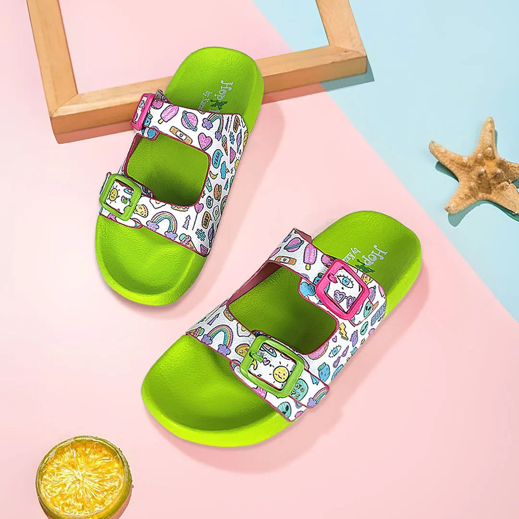 Splash-Steps Kids Girls Multi Pop-Art Printed Waterproof Sandal - Hopits