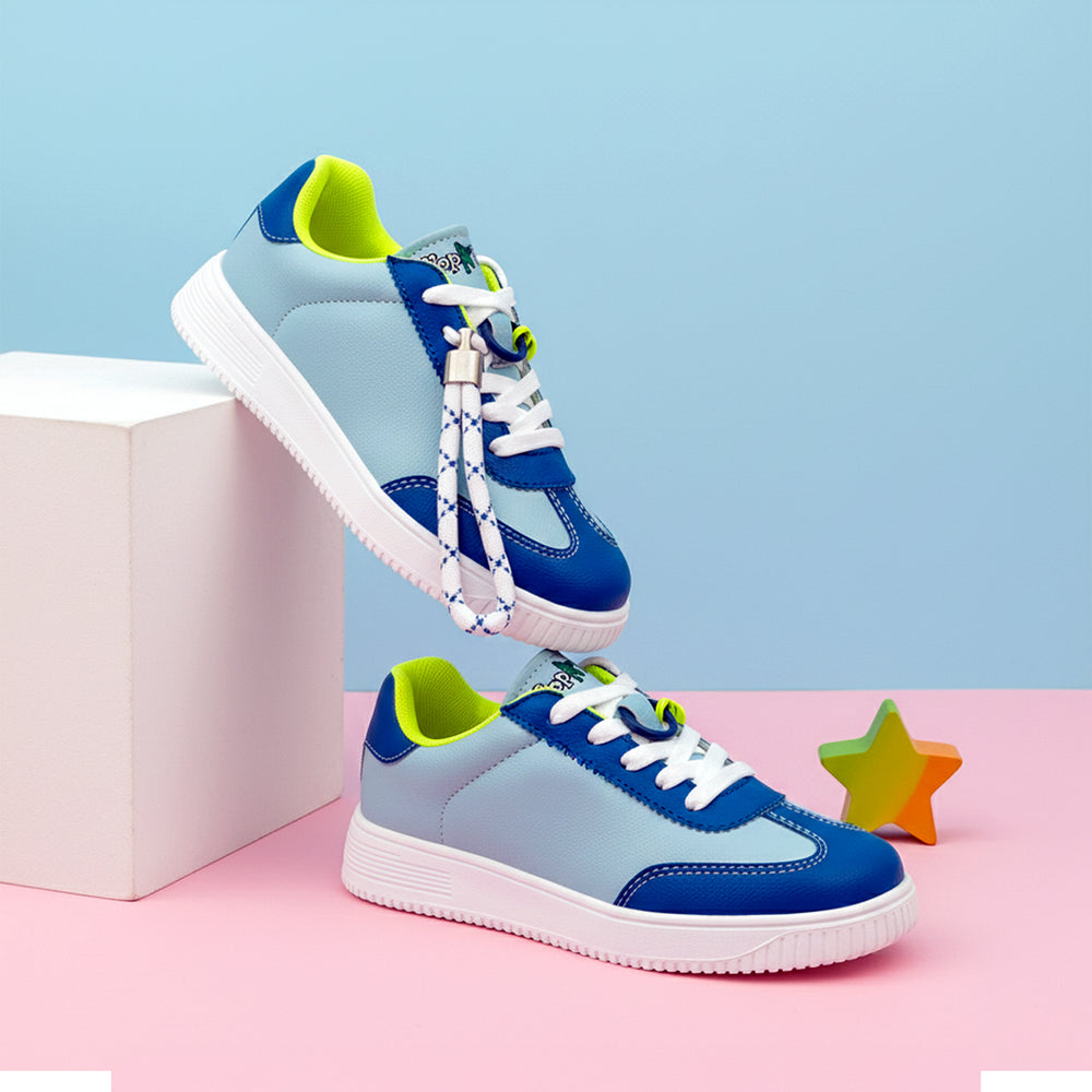 WonderWalk Boys Black Skater Cap Sneakers