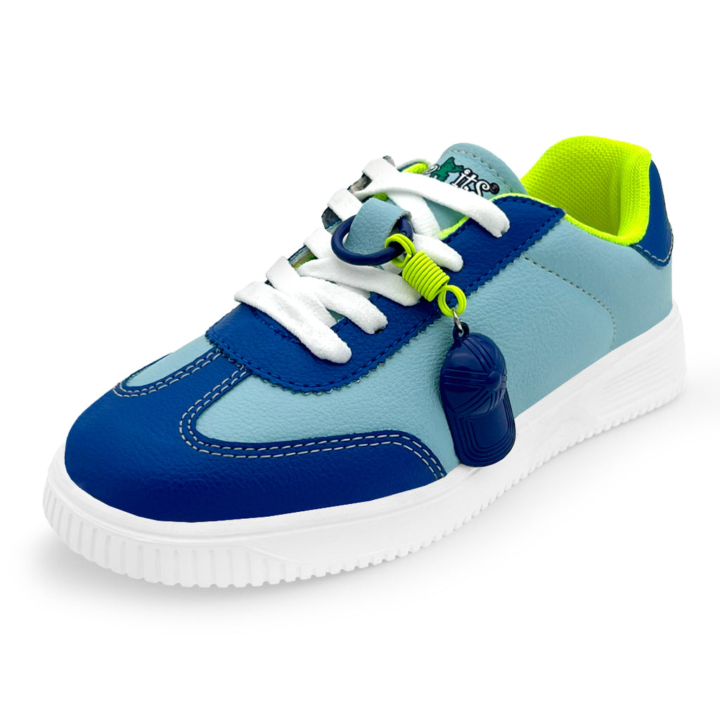 WonderWalk Skater Cap Modified Lace-Up & Hook Loop Closure Casual Sneakers Shoes-Navy Blue - Hopits