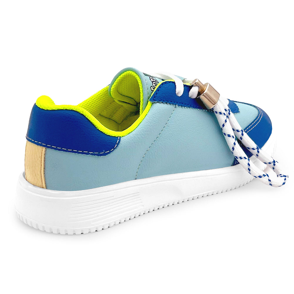 WonderWalk Skater Cap Modified Lace-Up & Hook Loop Closure Casual Sneakers Shoes-Navy Blue - Hopits
