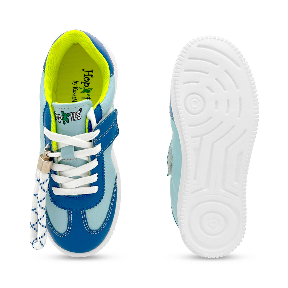 WonderWalk Skater Cap Modified Lace-Up & Hook Loop Closure Casual Sneakers Shoes-Navy Blue - Hopits
