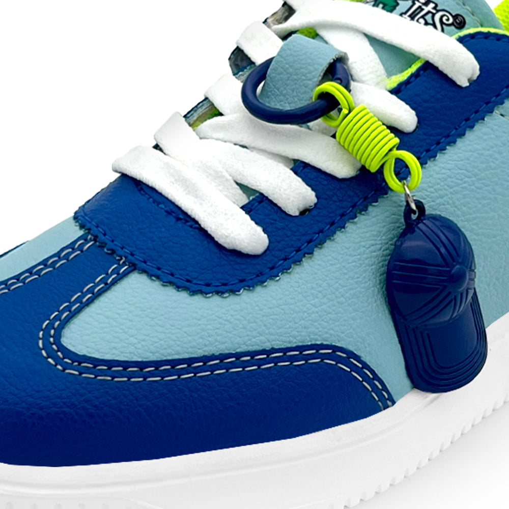 WonderWalk Skater Cap Modified Lace-Up & Hook Loop Closure Casual Sneakers Shoes-Navy Blue - Hopits