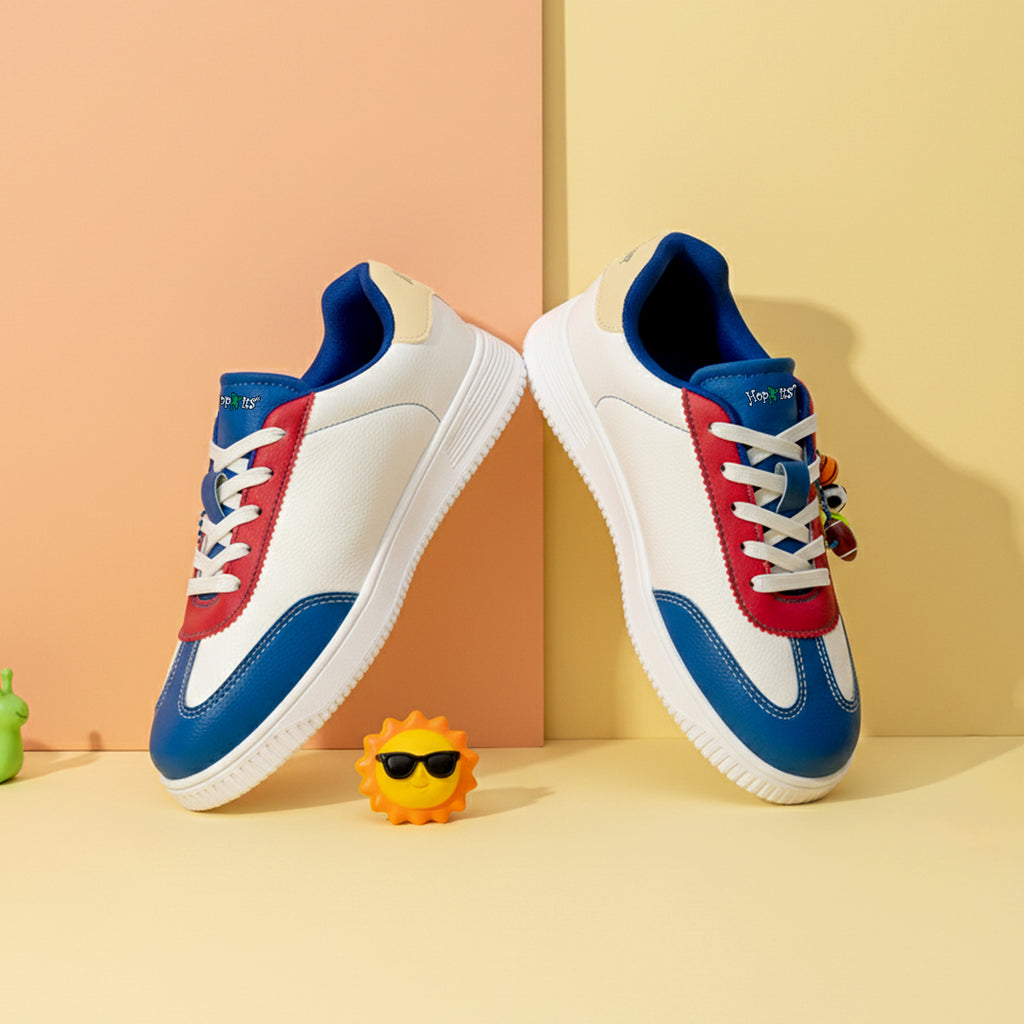 WonderWalk All Star Sports Modified Lace-Up & Hook Loop Closure Casual Sneakers Shoes-White - Hopits