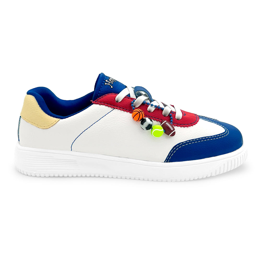 WonderWalk All Star Sports Modified Lace-Up & Hook Loop Closure Casual Sneakers Shoes-White - Hopits
