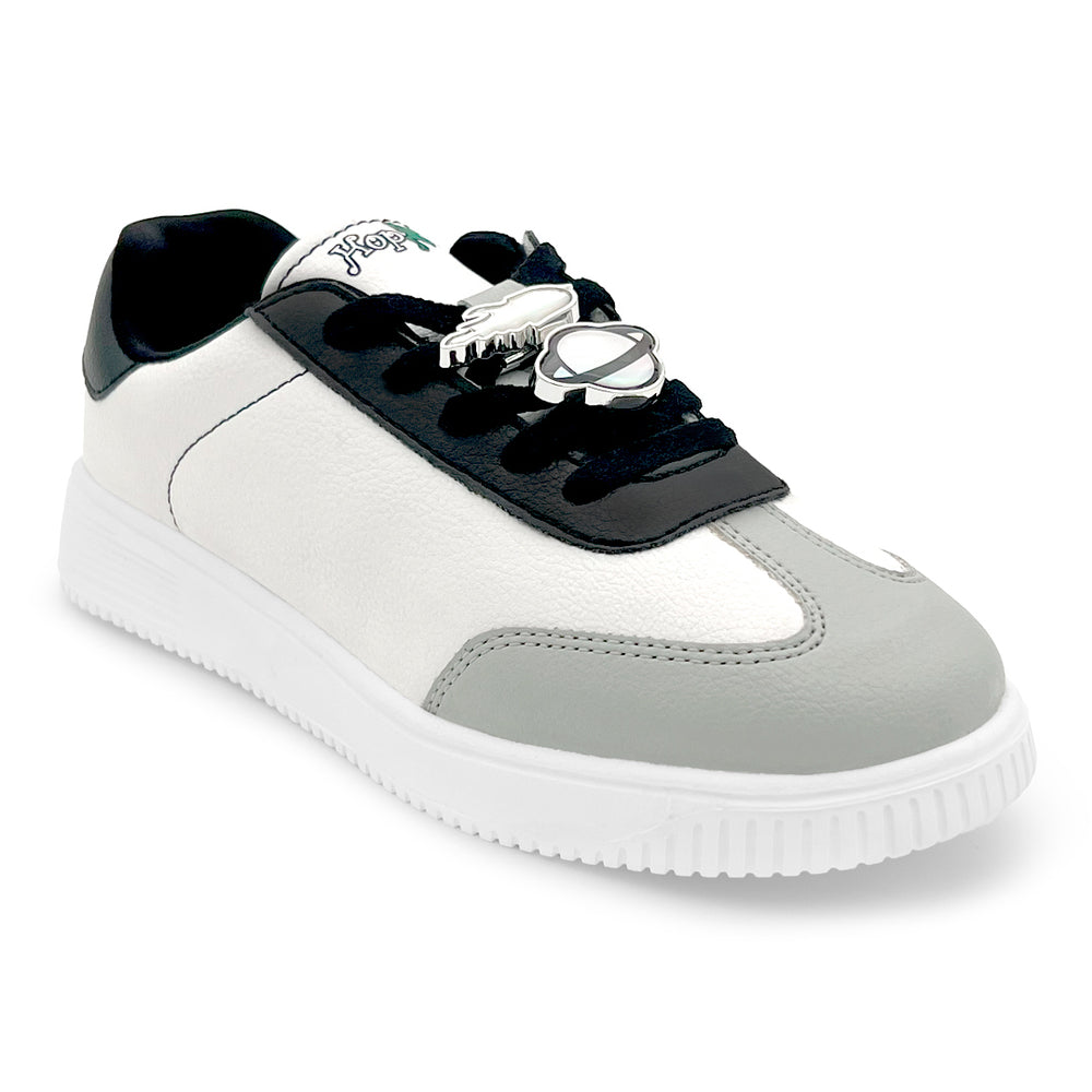 WonderWalk Rock Jam Modified Lace-Up & Hook Loop Closure Casual Sneakers Shoes-Grey - Hopits