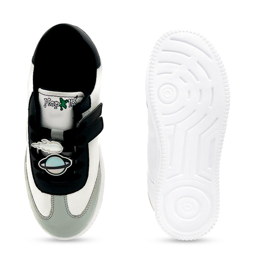 WonderWalk Rock Jam Modified Lace-Up & Hook Loop Closure Casual Sneakers Shoes-Grey - Hopits