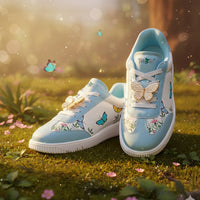 WonderWalk Girls Pink Butterfly Sneakers