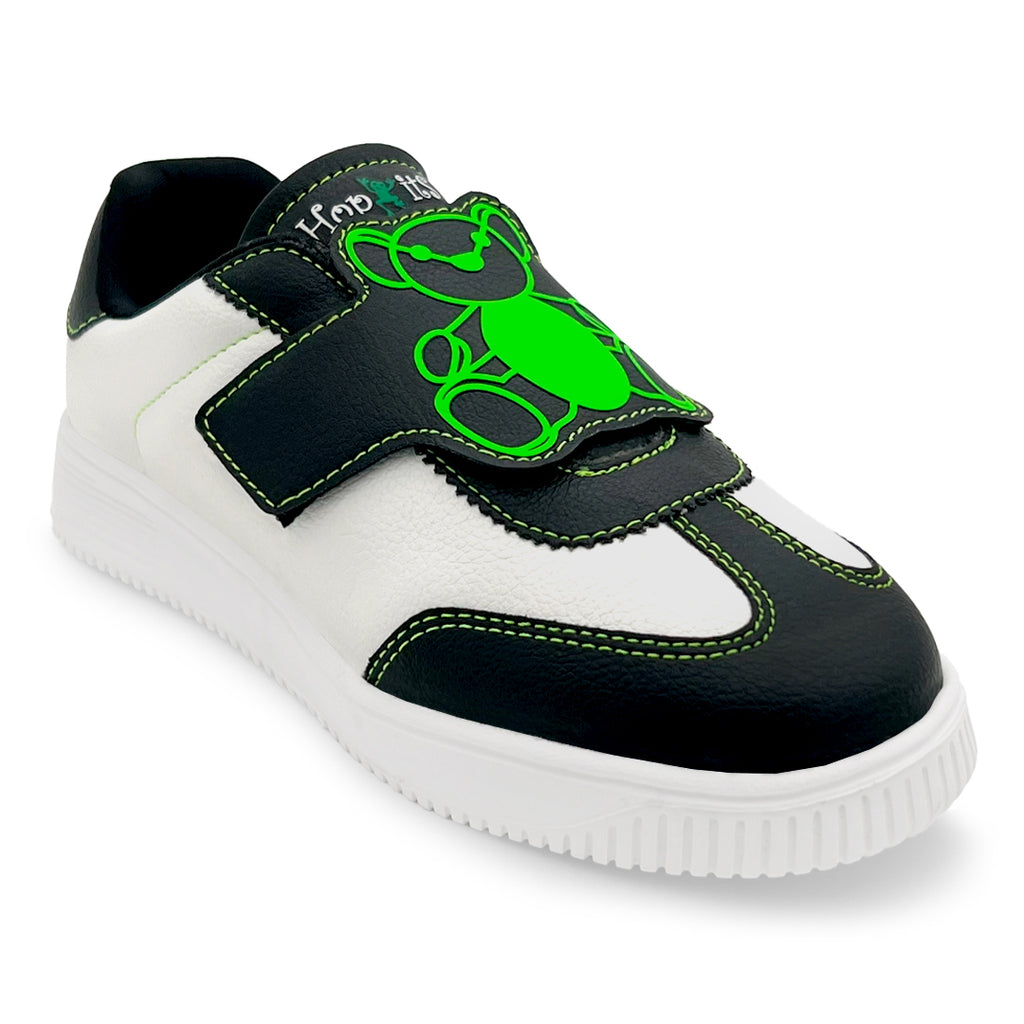 WonderWalk Teddy Print Casual Sneakers Shoes-Black - Hopits