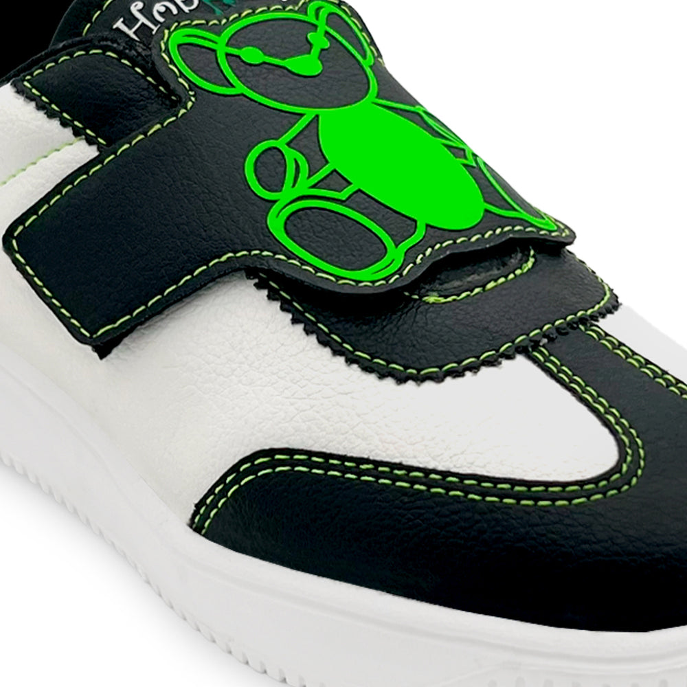 WonderWalk Teddy Print Casual Sneakers Shoes-Black - Hopits