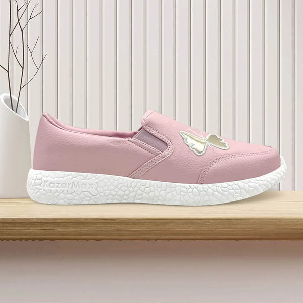 Explorer Girls Pink Butterfly Loafers