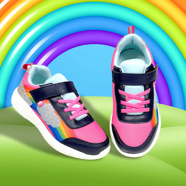 Surge Girls Pink Rainbow Shimmer Sneakers alternate